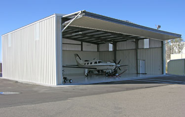 steel building airplane hangar
